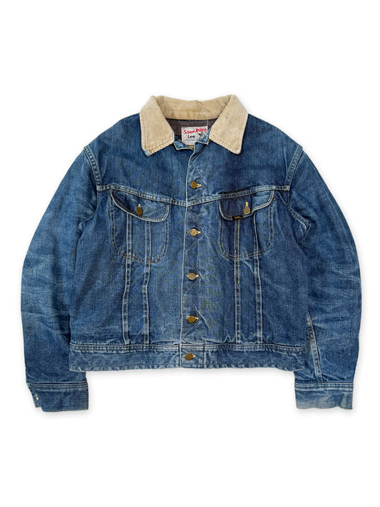 Early 1960s Lee 101-LJ Storm Rider Denim Jacket - Red Liner [42 REG]