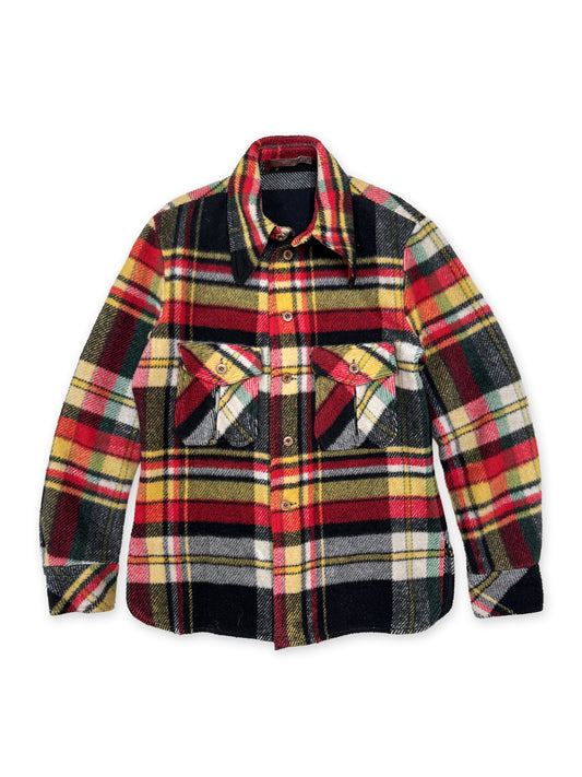 1960s McGregor Heavy Wool Plaid Shirt [Size 50]