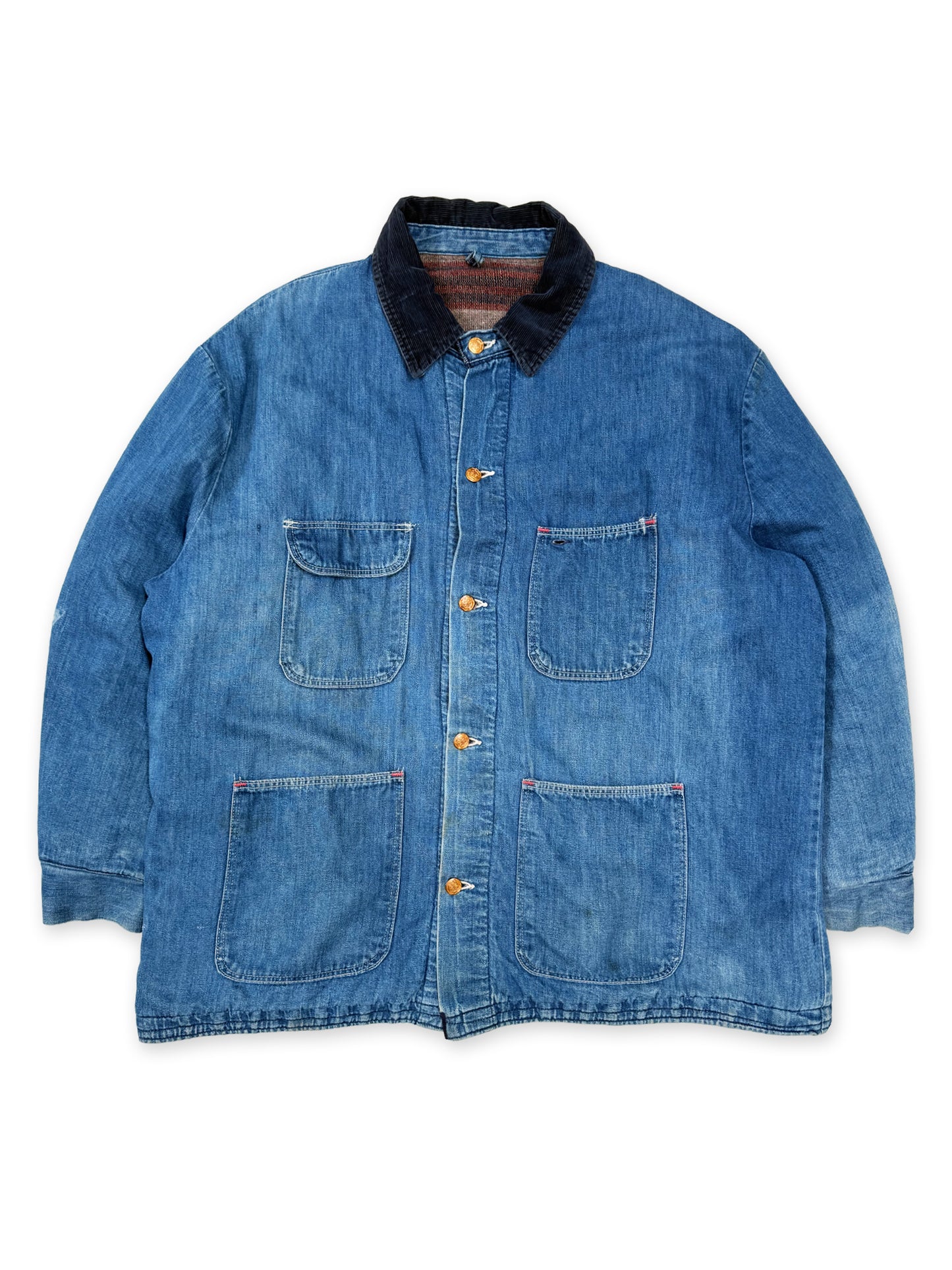1950s–1960s Wrangler Blanket-Lined Denim Chore Jacket [Size 50]