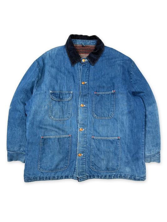1950s–1960s Wrangler Blanket-Lined Denim Chore Jacket [Size 50]