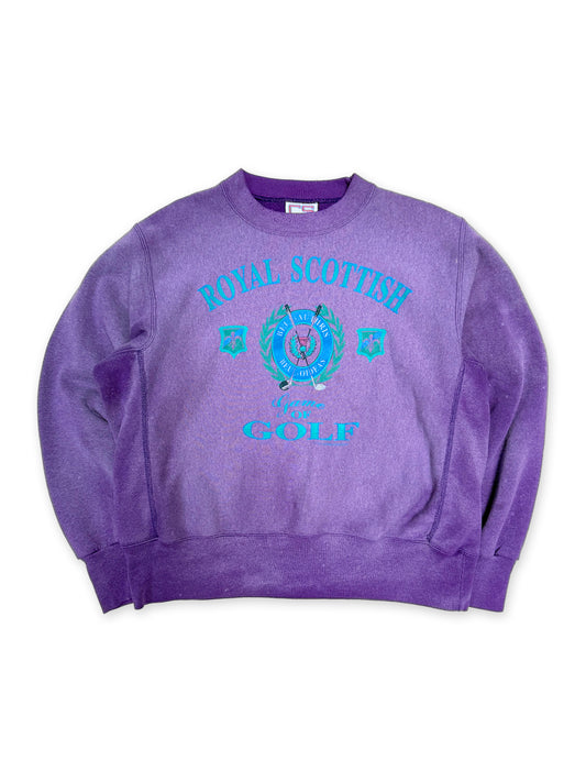 1990s Crable Sportswear Royal Scottish Golf Sweatshirt [M]