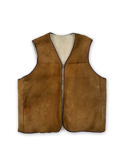 1950s Sheepskin “Ailée” zipper Zip Waistcoat