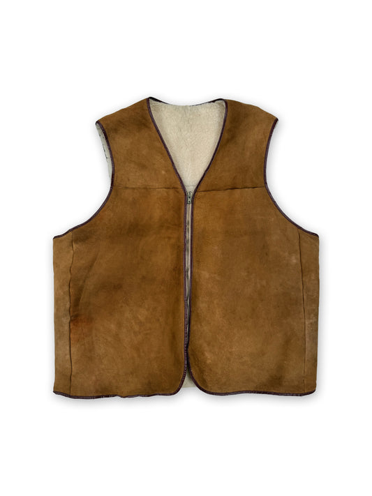 1950s Sheepskin “Ailée” zipper Zip Waistcoat