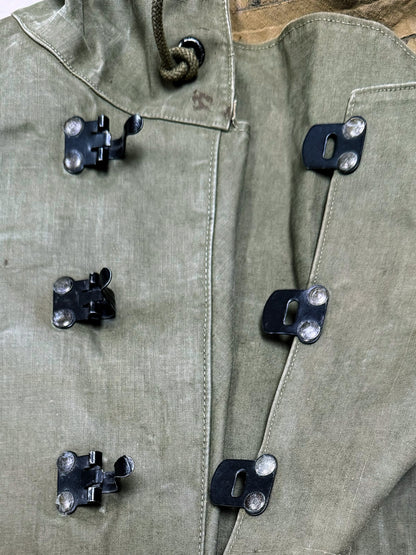 1940s–1950s US Navy Foul Weather Clasp Front Smock Anorak [M]