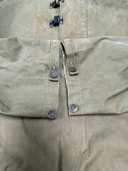 1940s–1950s US Navy Foul Weather Clasp Front Smock Anorak [M]