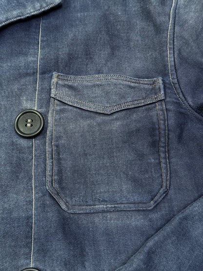 1950s Dutch Light Moleskin Double-Breasted Chore Jacket