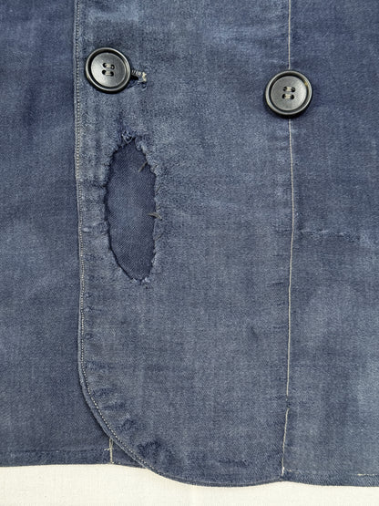 1950s Dutch Light Moleskin Double-Breasted Chore Jacket