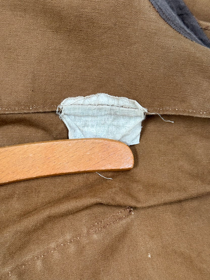 1950s French Brown Canvas Hunting Jacket with Detachable Cape
