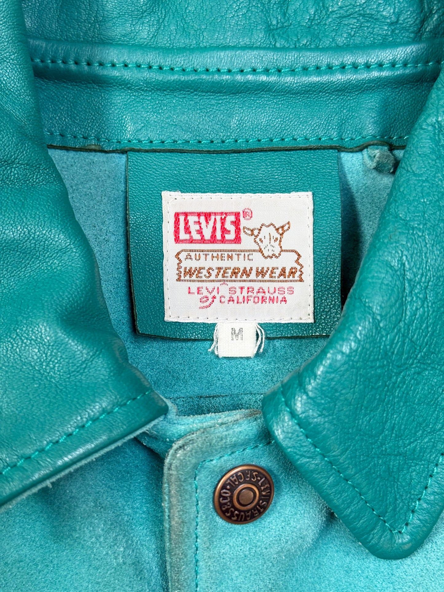 Levi’s Vintage Clothing Teal Suede Type III Trucker Jacket [M]