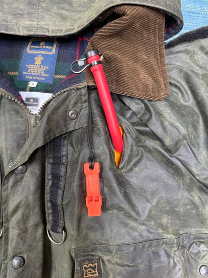 1993 House of Hardy Waxed Wading Jacket with Inflatable Life jacket [XL]