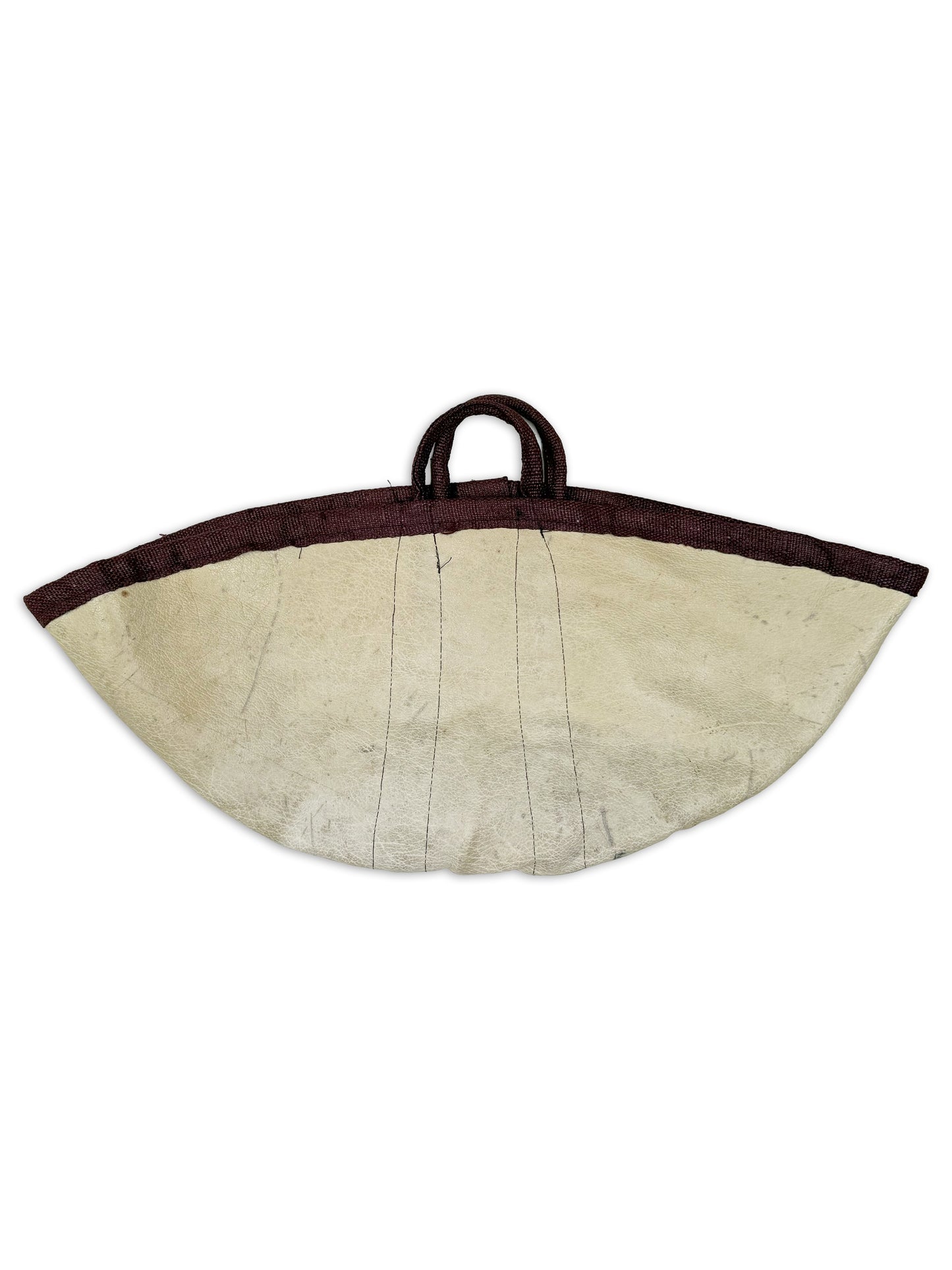 1950s British Reversible Carpenter’s Tool Bag – Brown Linen / Butter Cream Leather