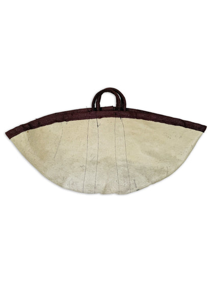 1950s British Reversible Carpenter’s Tool Bag – Brown Linen / Butter Cream Leather