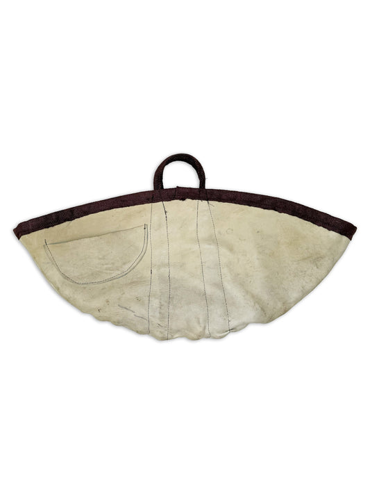 1950s British Reversible Carpenter’s Tool Bag – Brown Linen / Butter Cream Leather
