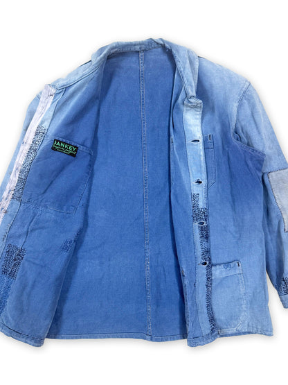 1950s French Jankey Blue Cotton-Twill Workwear Jacket