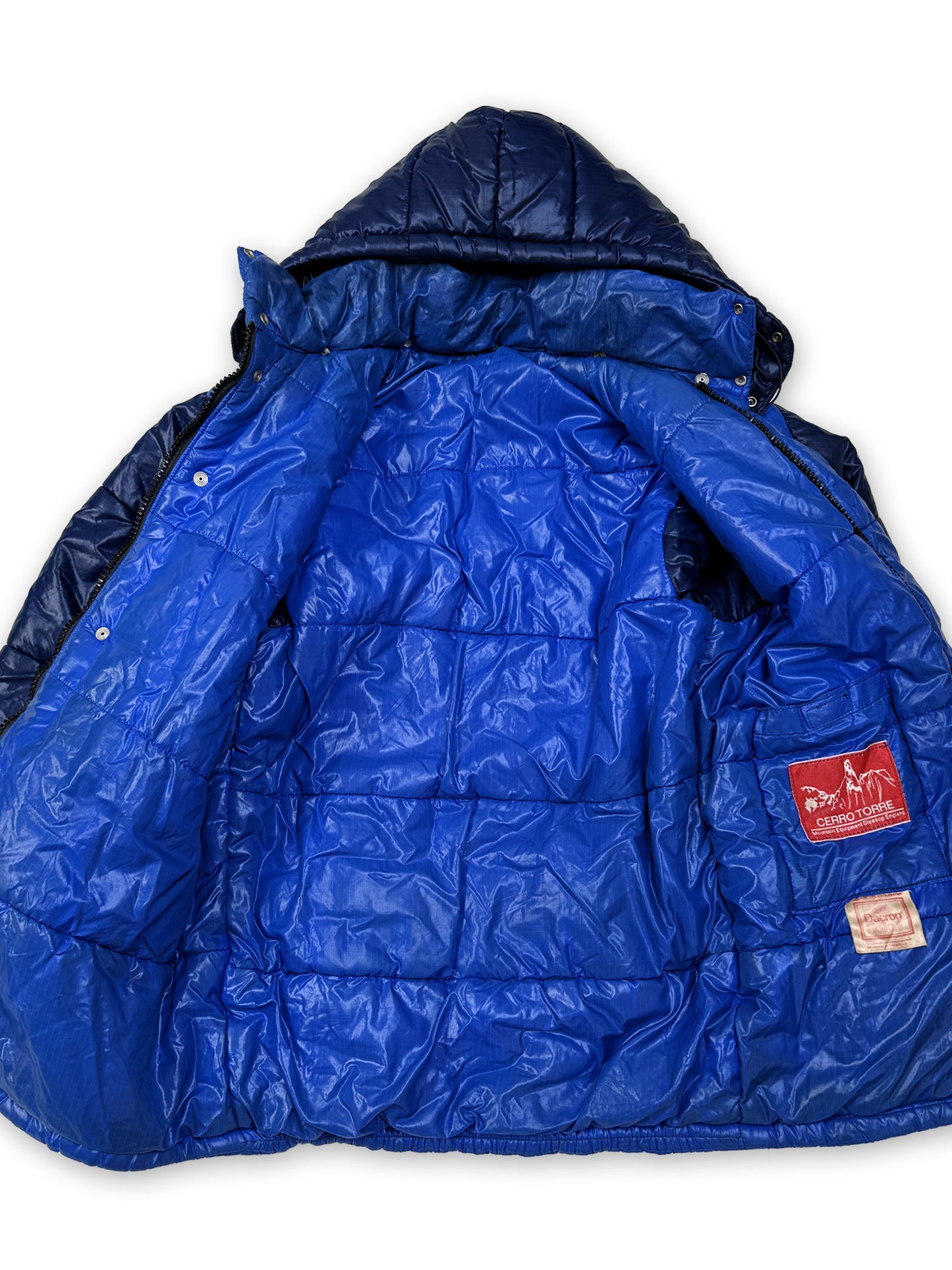 1980s Mountain Equipment Cerro Torre Colour Block Puffer Jacket [M]