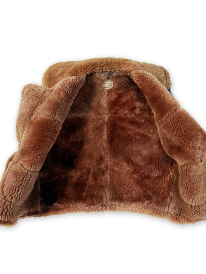 1944-1945 British Royal Air Force Irvin Leather Flying Jacket - converted to Vest [SIZE 4]