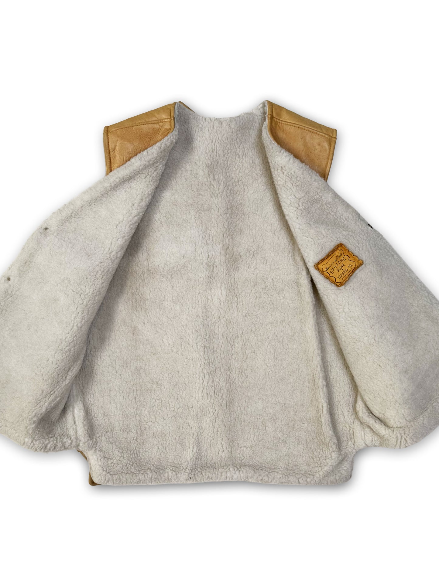1980s Spokane Glove Tanning  Leather Shearing Vest