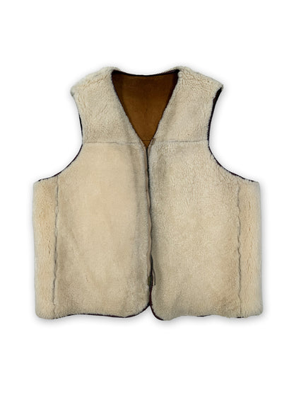 1950s Sheepskin “Ailée” zipper Zip Waistcoat
